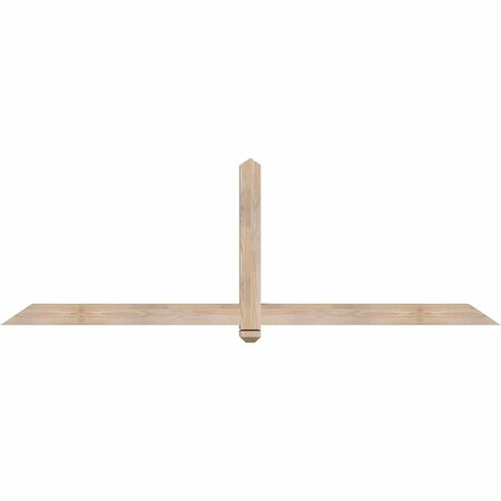 Ekena Millwork Eugene Smooth Timber Gable Bracket, Douglas Fir, 84"W x 28"H x 3 1/2"D x 3 1/2"F, 8/12 Pitch GBW084X28X0404EUG00SDF